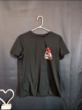 Black Tee with Skull & Red Rose Graphic Booktok Haunting Adeline Dark Romance